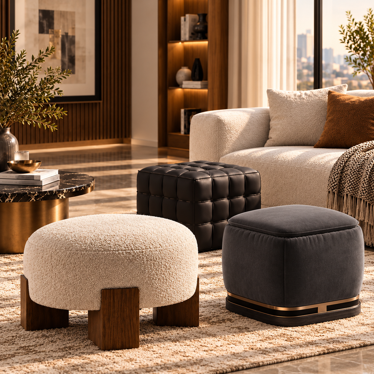 Footstool, Ottoman & Benches - MOOAZAA