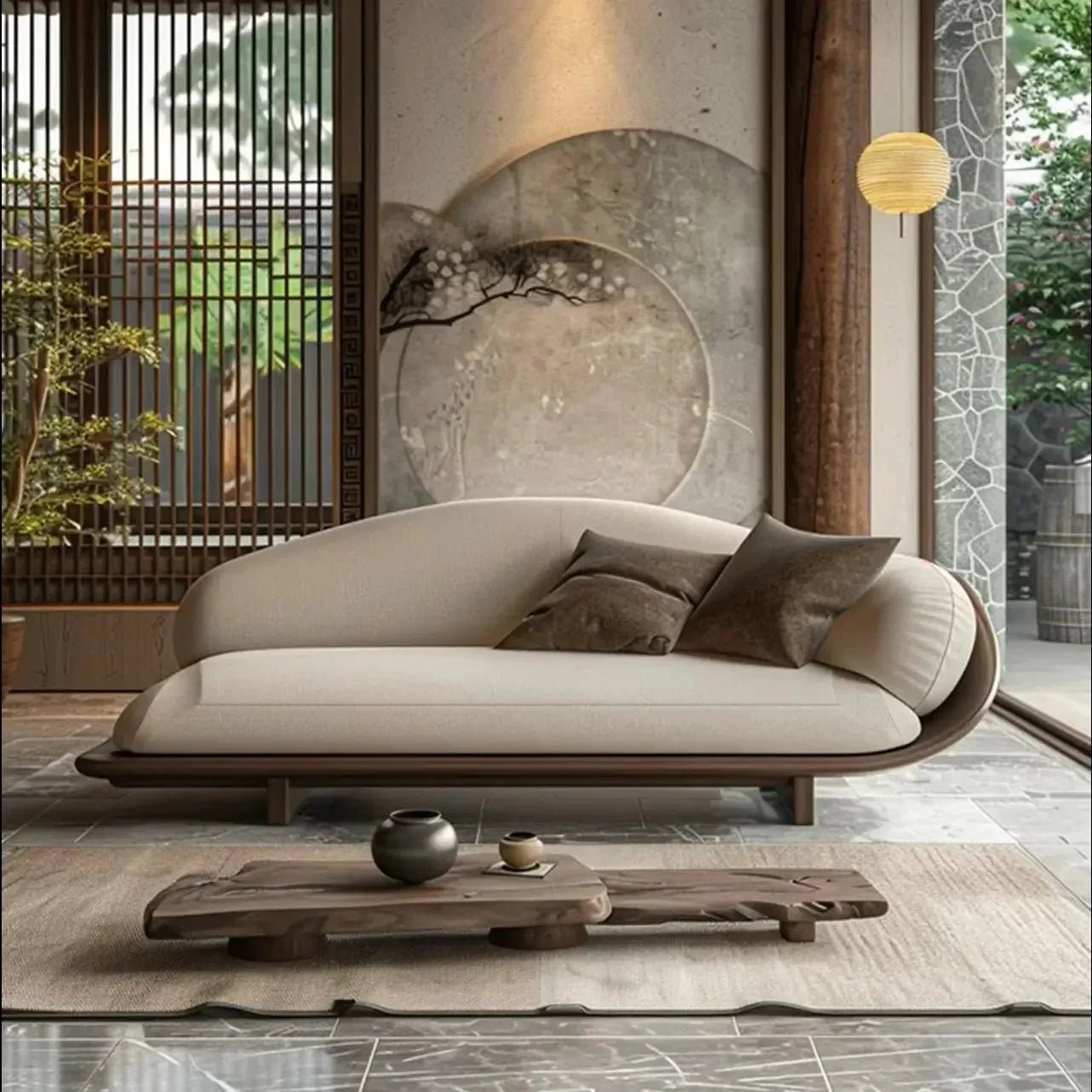 Solid Wooden Sofas - MOOAZAA