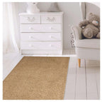 Fiji Latte Beige Washable Solid Shaggy Rug