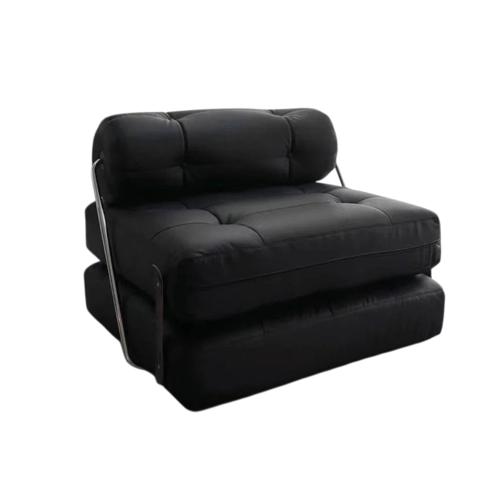 Zisiz Cream Modern Lamb Fleece Sofa Bed