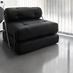 Zisiz Cream Modern Lamb Fleece Sofa Bed