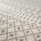 Moroccan Ivory Grey Shaggy Rug | 1000