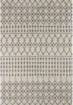 Moroccan Ivory Grey Shaggy Rug | 1000
