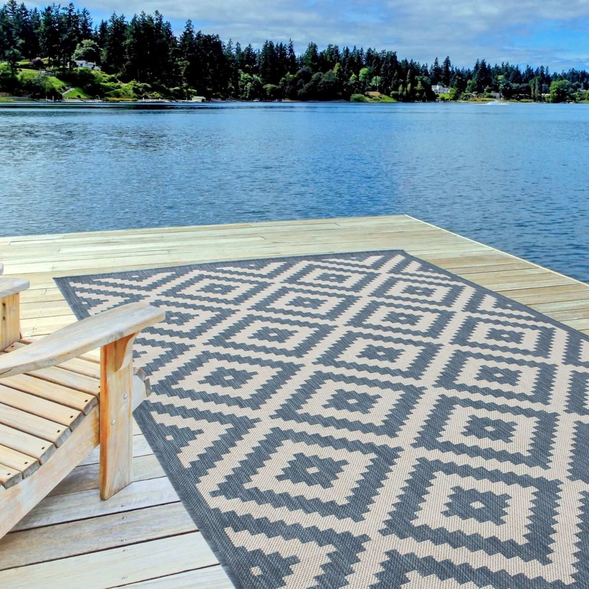 Ecology Outdoor Rug Blue | 100blu