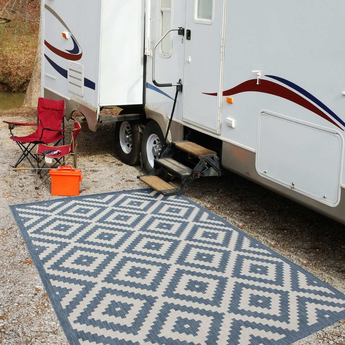 Ecology Outdoor Rug Blue | 100blu