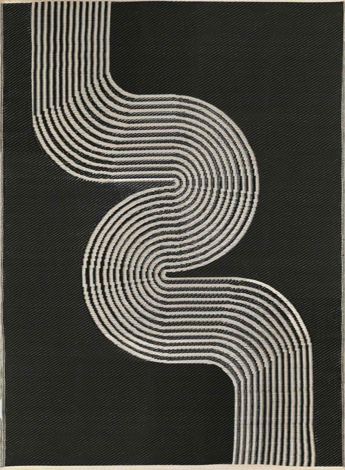 Urban Outdoor Rug Black & Beige | 1010