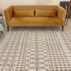 Moroccan Ivory Beige Shaggy Rug | 1030