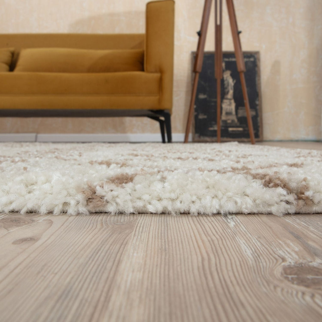 Moroccan Ivory Beige Shaggy Rug | 1030