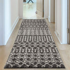 Moroccan Dark Grey Shaggy Rug | 1040
