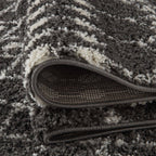 Moroccan Dark Grey Shaggy Rug | 1040