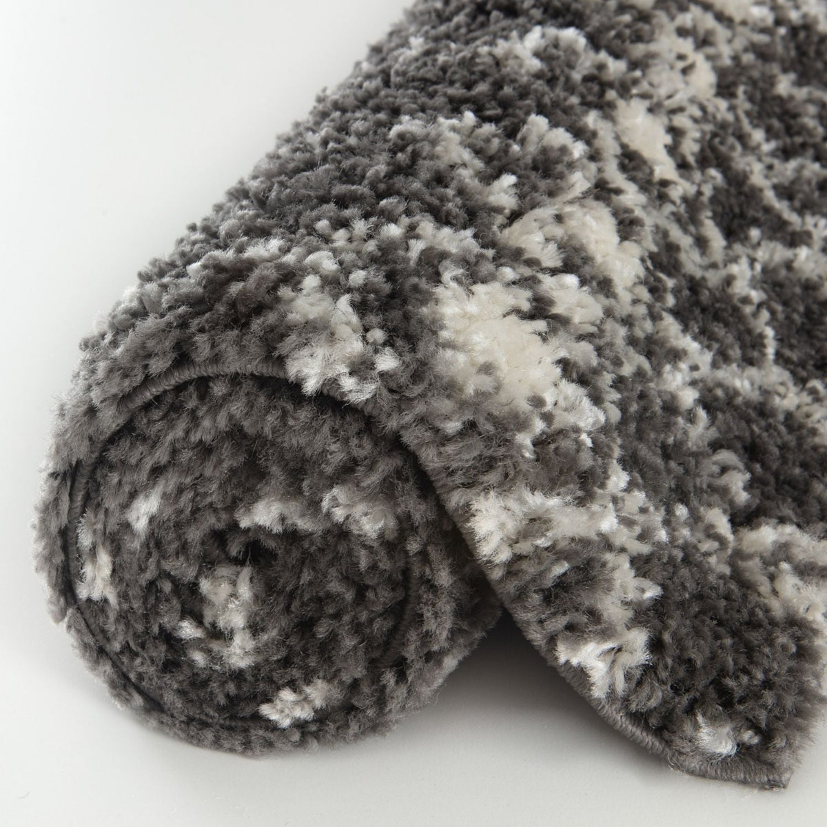 Moroccan Dark Grey Shaggy Rug | 1040