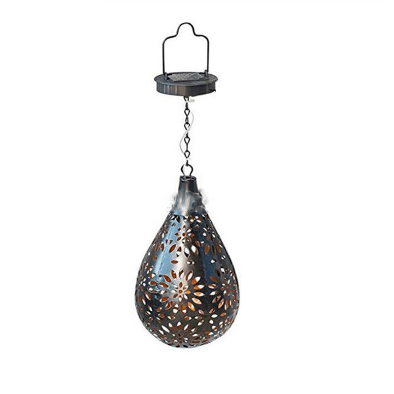 Waterproof Solar Garden Light LED Lantern Hanging Outdoor Solar Lamp Olive Shape Sensitive Sensor Control Solar Powered Lamp