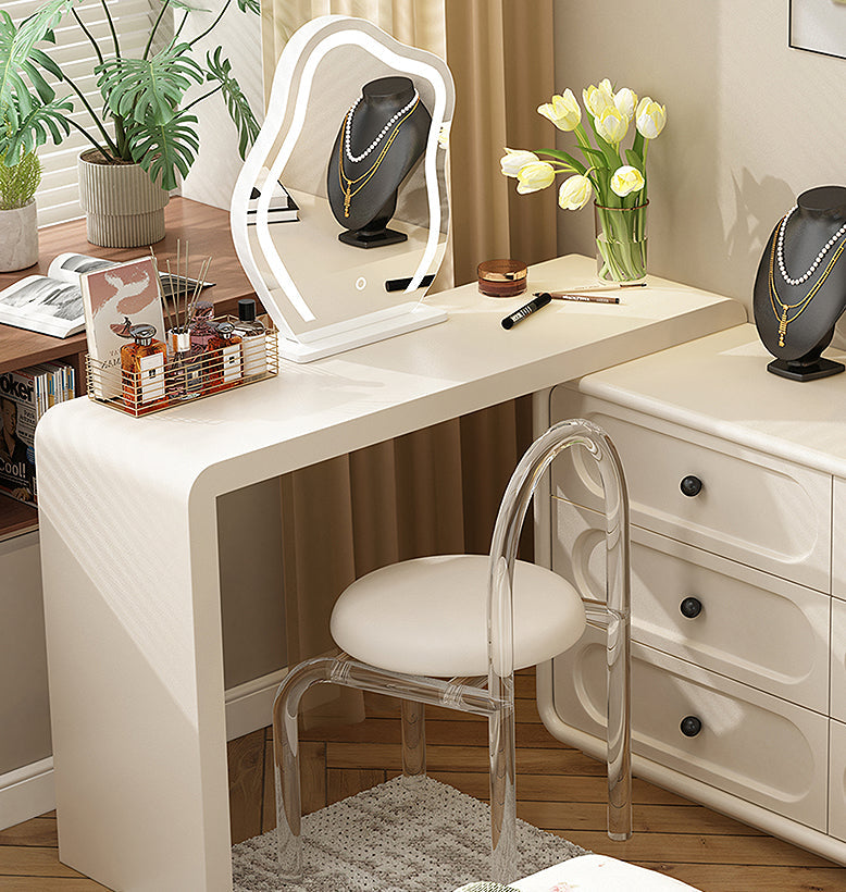 Murphy Corner Dressing Table With 6 Drawers and Chair, Cream