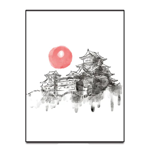 Japanese Style Landscape Wall Art Print – Architectural Design