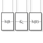 First wedding anniversary gift | set of 3 wall art prints