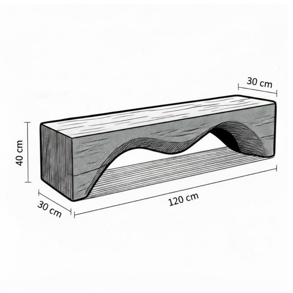 Carbonized Solid Wood Shoe Changing Bench & Living Room Ottoman