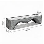Carbonized Solid Wood Shoe Changing Bench & Living Room Ottoman