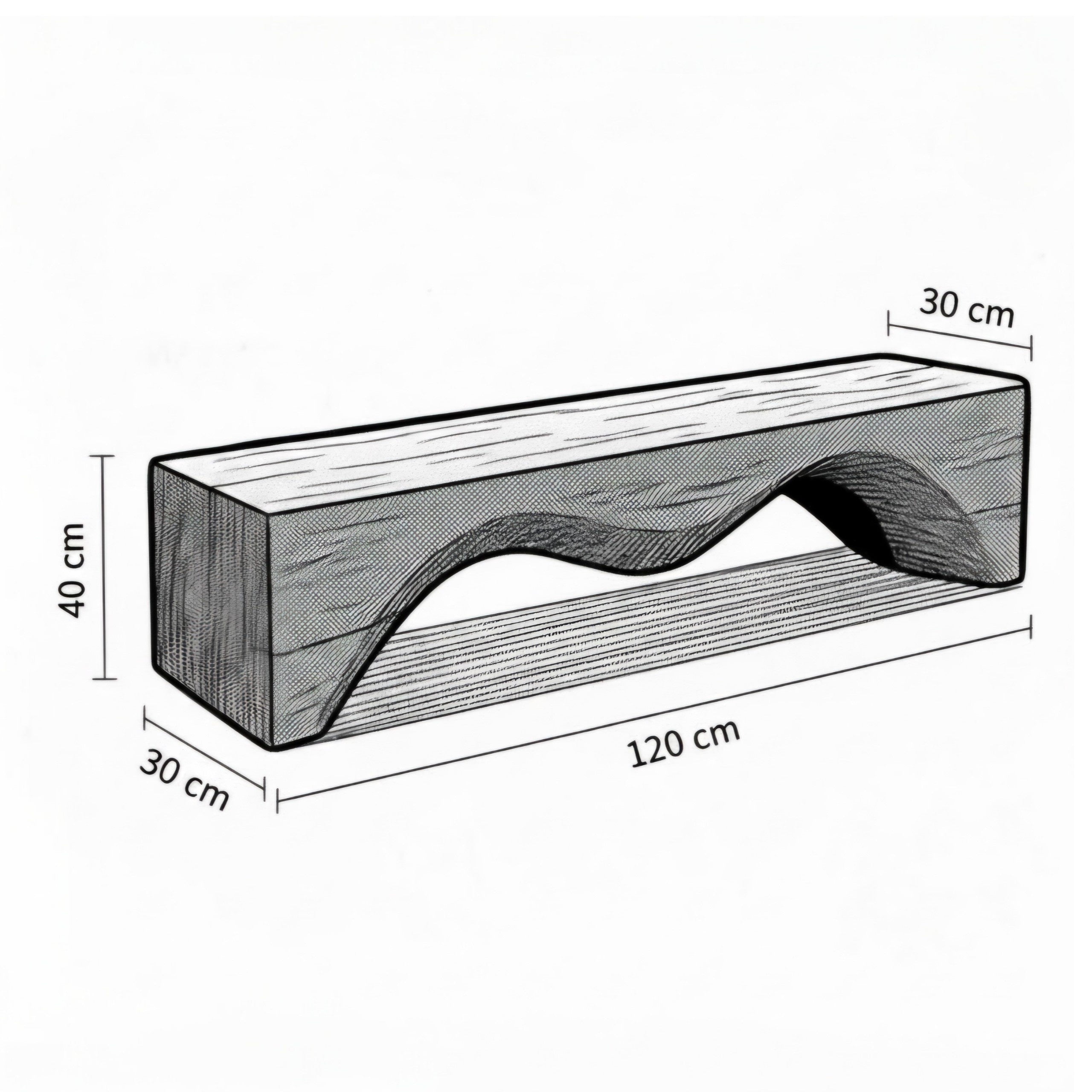 Carbonized Solid Wood Shoe Changing Bench & Living Room Ottoman