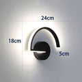Wall-mounted light fixture with dimensions labeled on a gray background