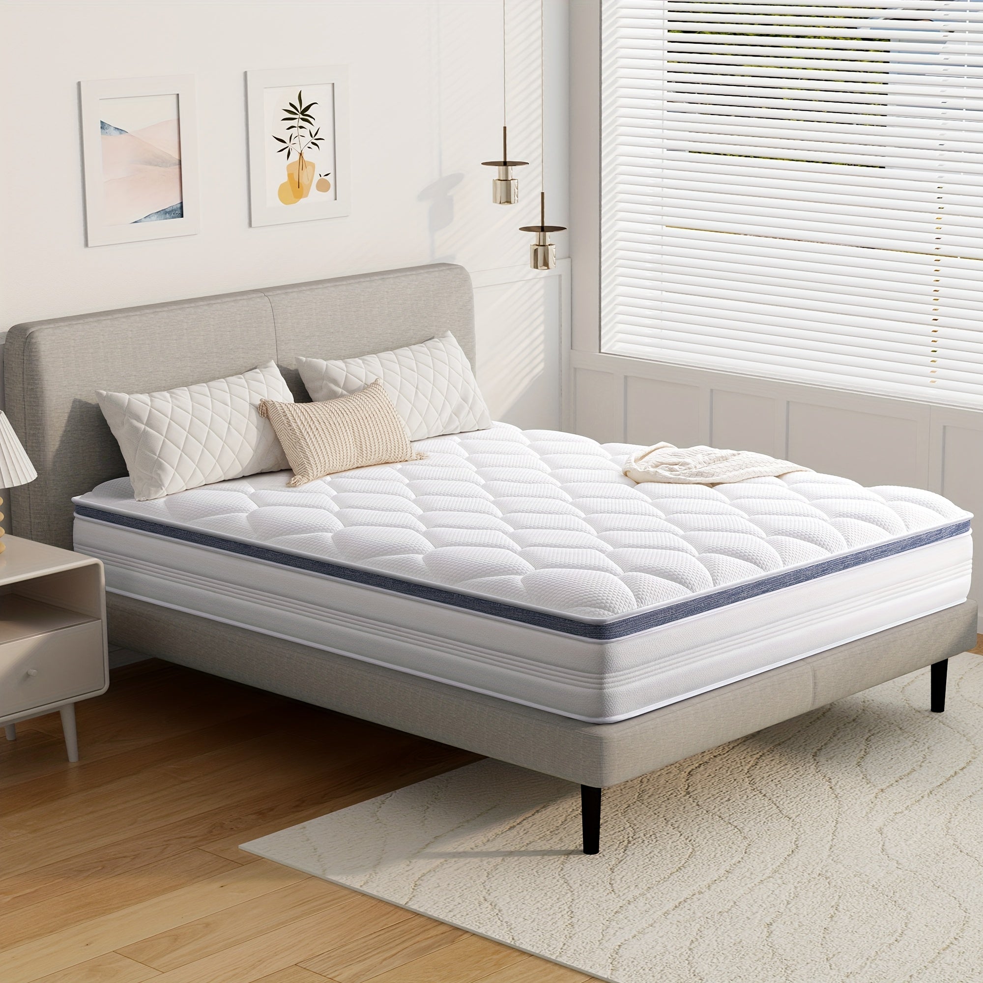 22/25cm Medium - Firm Memory Foam Hybrid Mattress - MOOAZAA