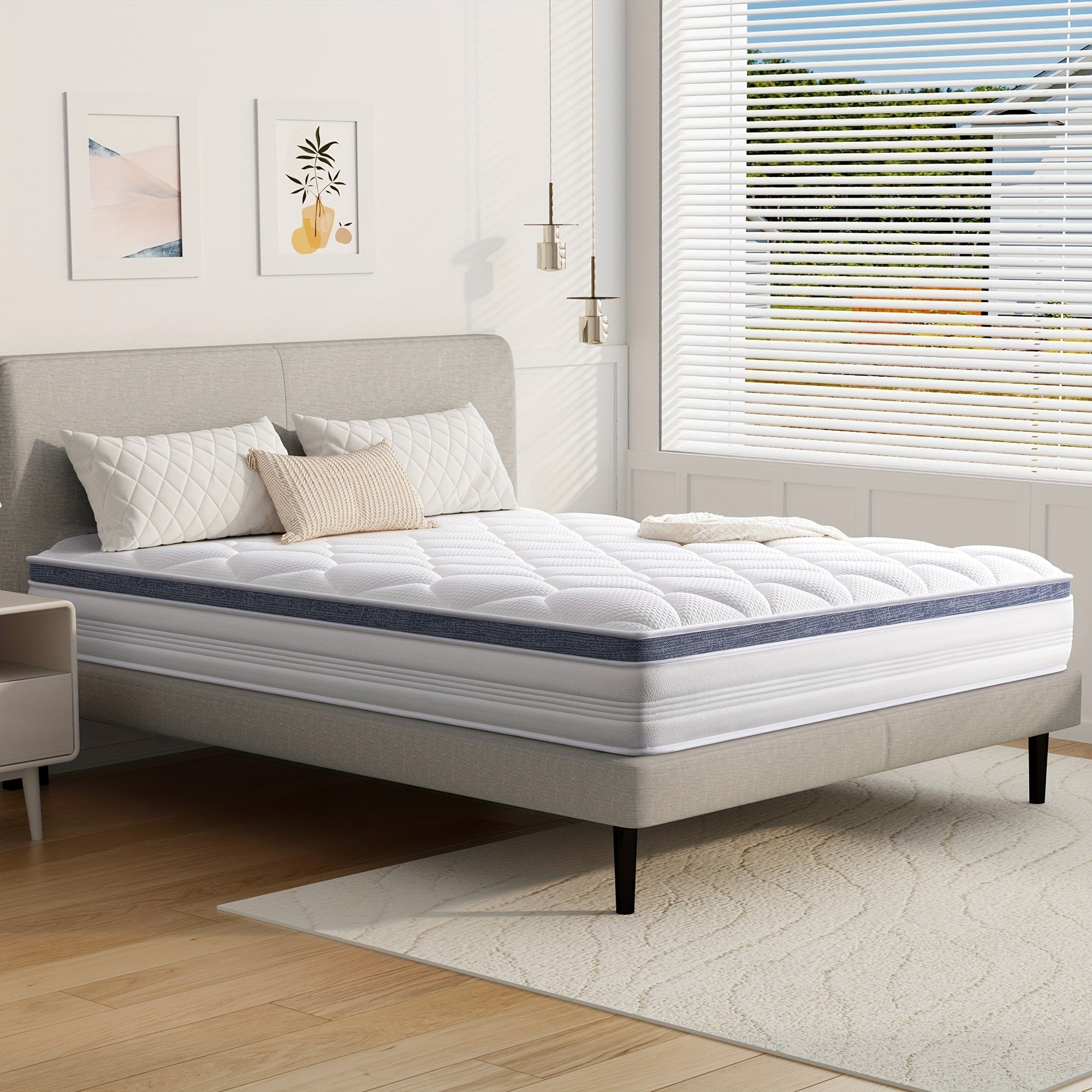 22/25cm Medium - Firm Memory Foam Hybrid Mattress - MOOAZAA