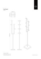 Joan Chrome Finish Coat Stand with Ceramic Ball Hooks