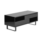 Moritz Black High Gloss Finish 2 Drawer Coffee Table