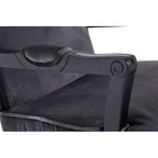 Rococo Grey Velvet Chair and Footstool Set