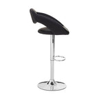 Taylor Black Faux Leather Adjustable Bar Chair
