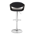 Taylor Black Faux Leather Adjustable Bar Chair