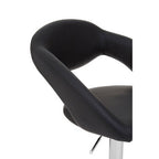 Taylor Black Faux Leather Adjustable Bar Chair
