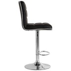Tavor Black Quilted Faux Leather Adjustable Bar Chair