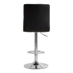 Tavor Black Quilted Faux Leather Adjustable Bar Chair