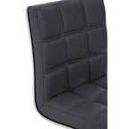Tavor Grey Quilted Faux Leather Adjustable Bar Chair