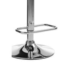 Baina Black Quilted Leather Effect Bar Stool with Chrome Finish Base
