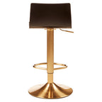Baina Black Acrylic Bar Stool with Gold Finish Base