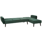 Serene Green Velvet 3 Seater Sofa Bed