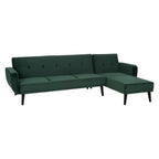 Serene Green Velvet 3 Seater Sofa Bed
