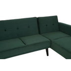 Serene Green Velvet 3 Seater Sofa Bed