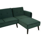 Serene Green Velvet 3 Seater Sofa Bed