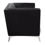 Hansa Black Velvet 2 Seater Sofa