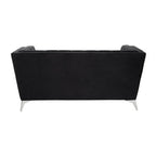 Hansa Black Velvet 2 Seater Sofa