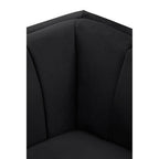 Hansa Black Velvet 2 Seater Sofa
