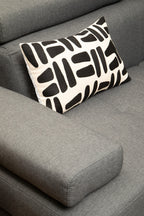 Hanover Grey Linen Corner Sofa with Adjustable Headrests