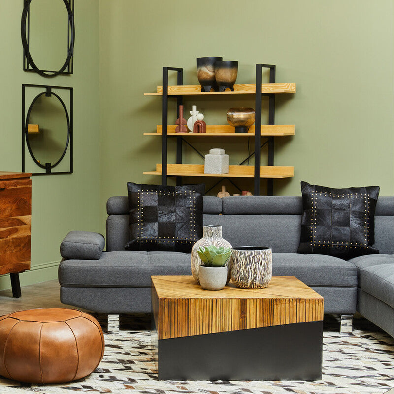 Hanover Grey Linen Corner Sofa with Adjustable Headrests