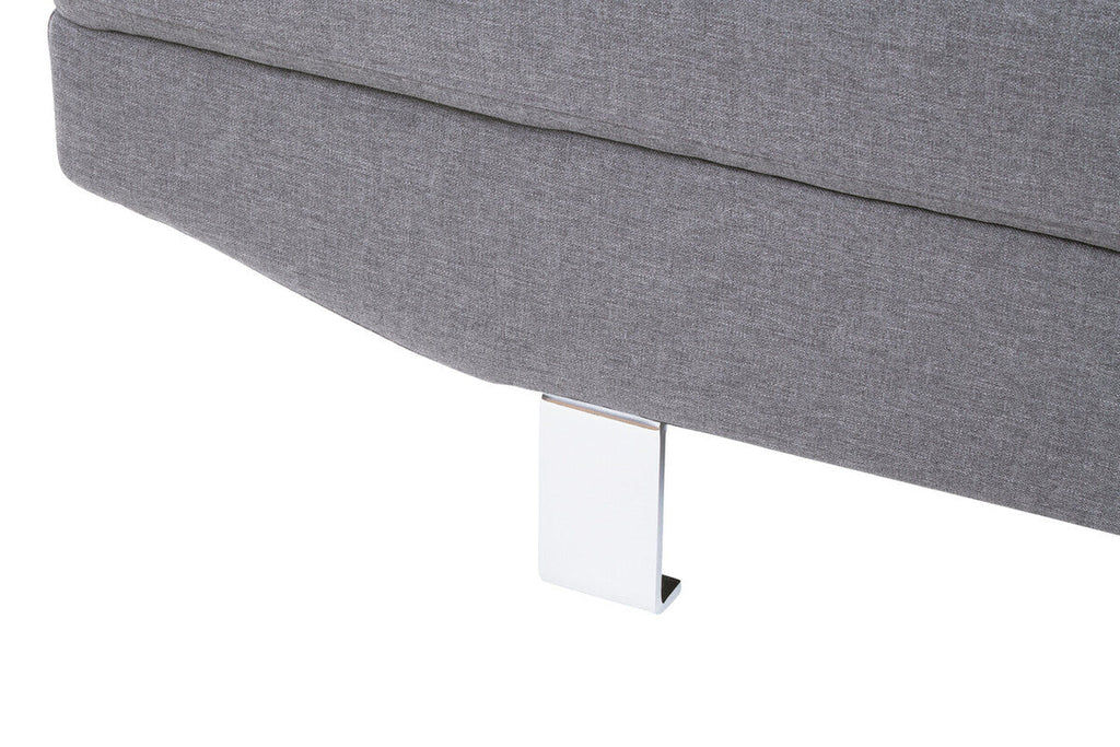 Hanover Grey Linen Corner Sofa with Adjustable Headrests