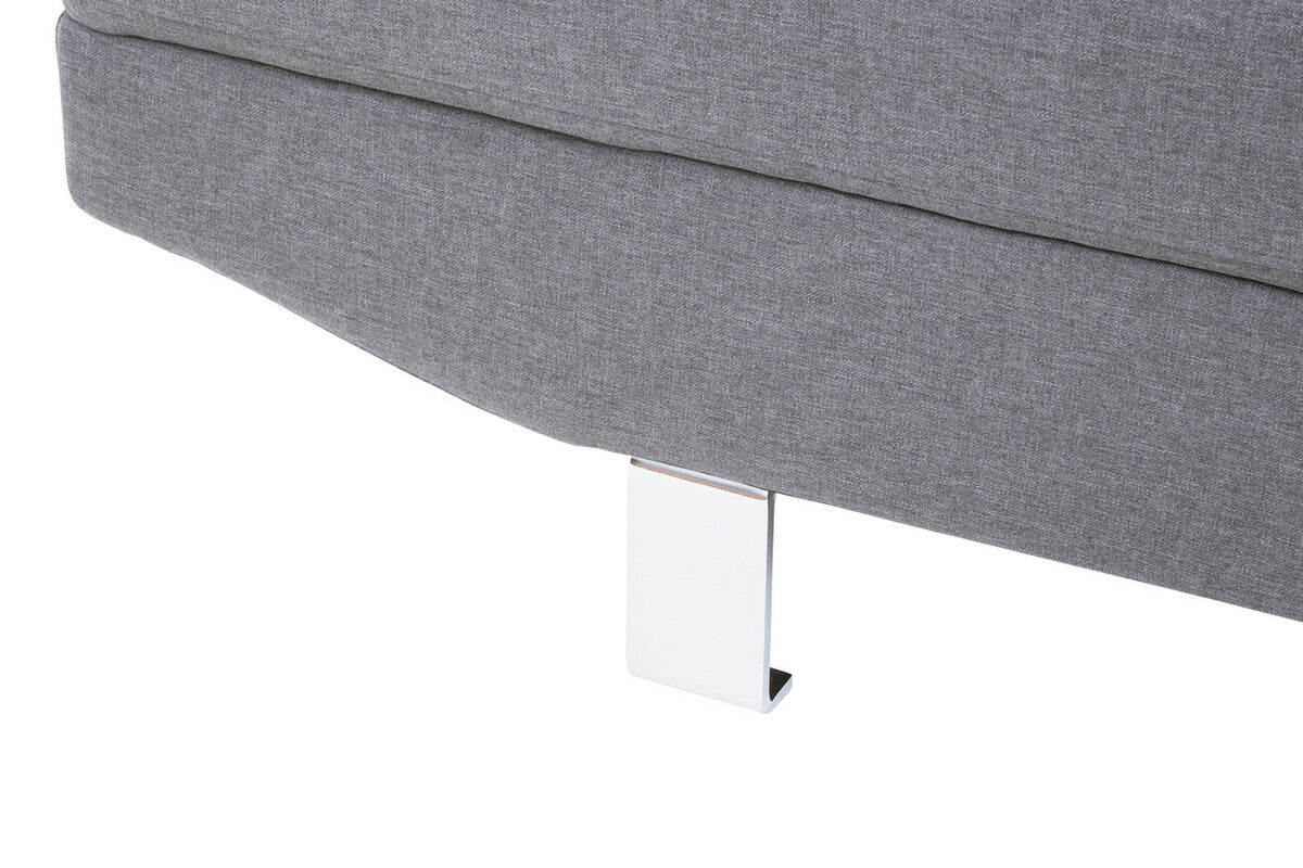 Hanover Grey Linen Corner Sofa with Adjustable Headrests