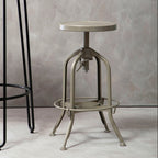 Gator Champagne Finish Adjustable Bar Stool