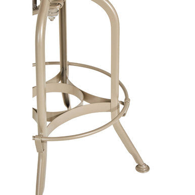 Gator Champagne Finish Adjustable Bar Stool