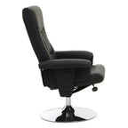 Denton Black Leather Effect Recliner Chair